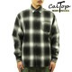 �����ȥå� Ĺµ����� ��� ������ CALTOP ACRYLIC OMBRE CHECK LONG SLEEVE SHIRTS Ĺµ ����ȥå� �����å������ �ե�ͥ륷��� �ͥ륷��� ����֥� ������ɥ������� 2000LS BLACK / IVORY AC3B B1C C1D D6E E13F