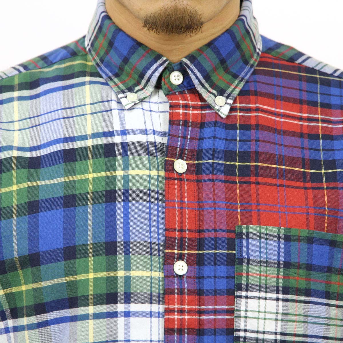 ����ꥫ�󥤡����� ����� ��� ������ AMERICAN EAGLE Ĺµ����� �ܥ�������󥷥��  AEO PATCHWORK OXFORD SHIRT 0153-9836-900 A04B B1C C1D D6E E07F