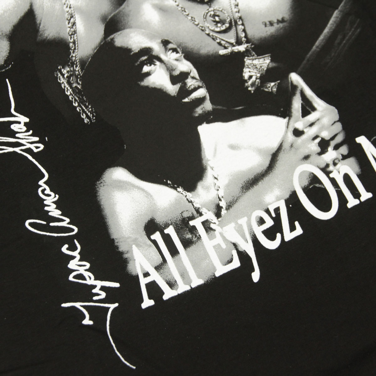 �ߥ塼���å��ƥ� ��� �Х��T����� ������ MUSIC TEE Ⱦµ ���å�T����� 2�ѥå� 2PAC TUPAC ALL EYEZ BW MUSIC ROCK TEE BLACK