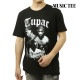 �ߥ塼���å��ƥ� ��� �Х��T����� ������ MUSIC TEE Ⱦµ ���å�T����� 2�ѥå� 2PAC TUPAC ALL EYEZ BW MUSIC ROCK TEE BLACK