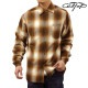 �����ȥå� ��� Ĺµ����� ������ CALTOP ACRYLIC OMBRE CHECK LONG SLEEVE SHIRTS Ĺµ �����ȥå� ����ȥå� �����å������ �ե�ͥ륷��� �ͥ륷��� ����֥� ������ɥ������� 2000LS CARAMEL
