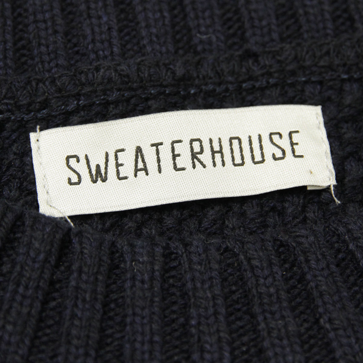 ���������ϥ��� SWEATER HOUSE ��������Ź ��� ���롼�ͥå��������� CREW NECK KNIT SWEATER 1KN1478 6008 105 NAVY MELANGE A12B B1C C1D D7E E06F