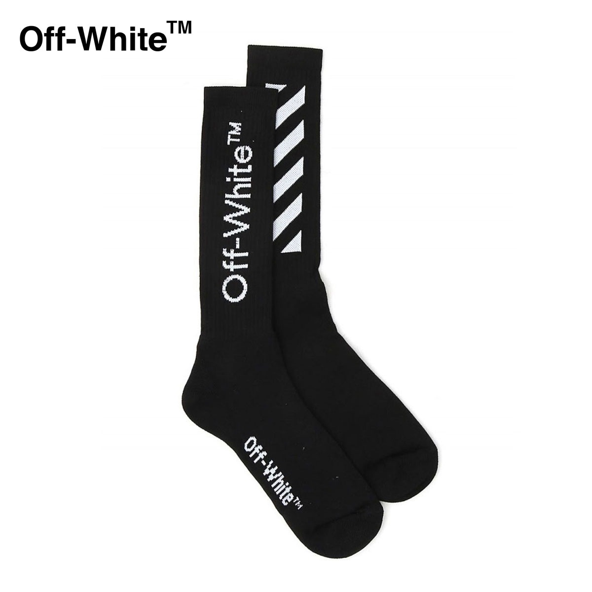 ���եۥ磻�� ���� ��� ������ OFF-WHITE ���å��� DIAG MID LENGHT SOCKS BLACK WHITE OMRA001R21KNI0031001 AB3B B3C C7D D1E E13F