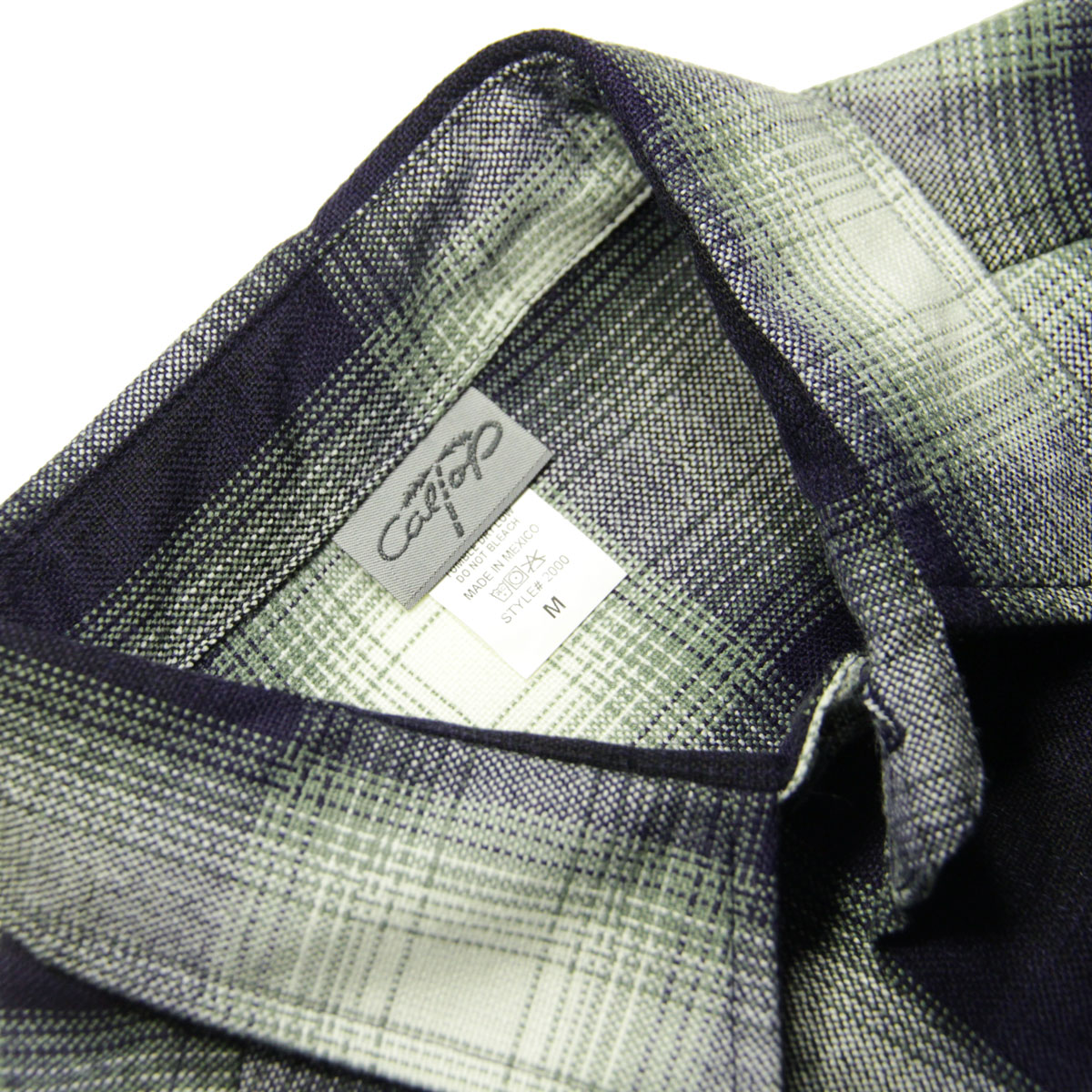 �����ȥå� Ĺµ����� ��� ������ CALTOP ACRYLIC OMBRE CHECK LONG SLEEVE SHIRTS Ĺµ ����ȥå� �����å������ �ե�ͥ륷��� �ͥ륷��� ����֥� ������ɥ������� 2000LS NAVY / IVORY AC3B B1C C1D D6E E06F