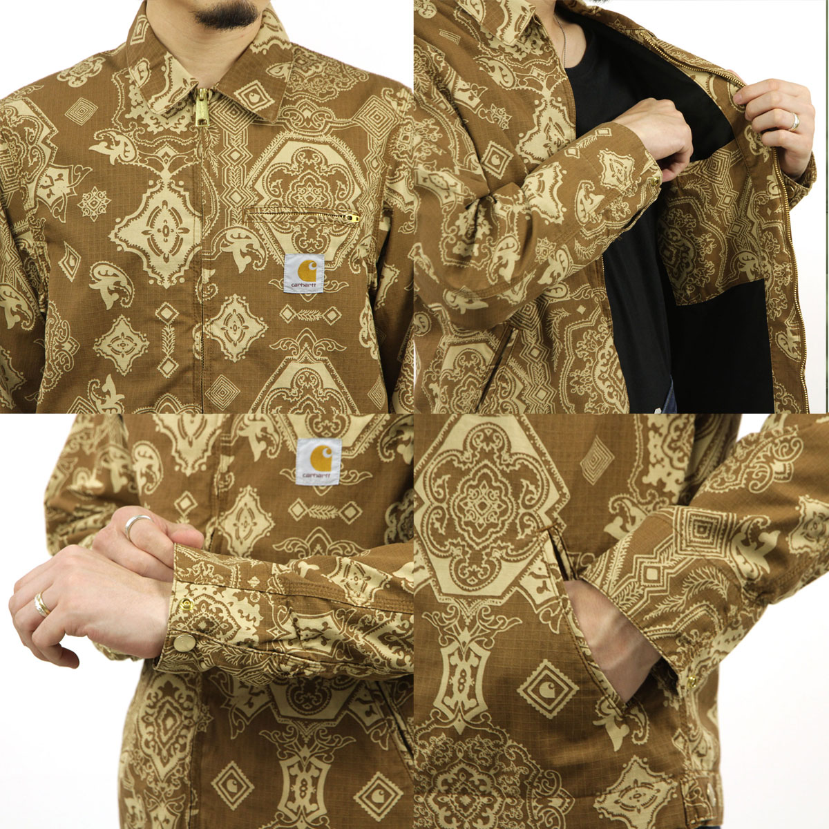 �����ϡ��� ��� ���㥱�å� ������ CARHARTT WORK IN PROGRESS �ڥ����꡼�� �ǥȥ����ȥ��㥱�å� DETROIT JACKET VERSE PRINT I030763 BR