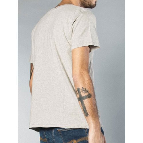 ̡ǥ T Ź Nudie Jeans ȾµT VͥåT  V-Neck T-Shirt 130987 Greymelange A62B B1C C1D D1E E02F