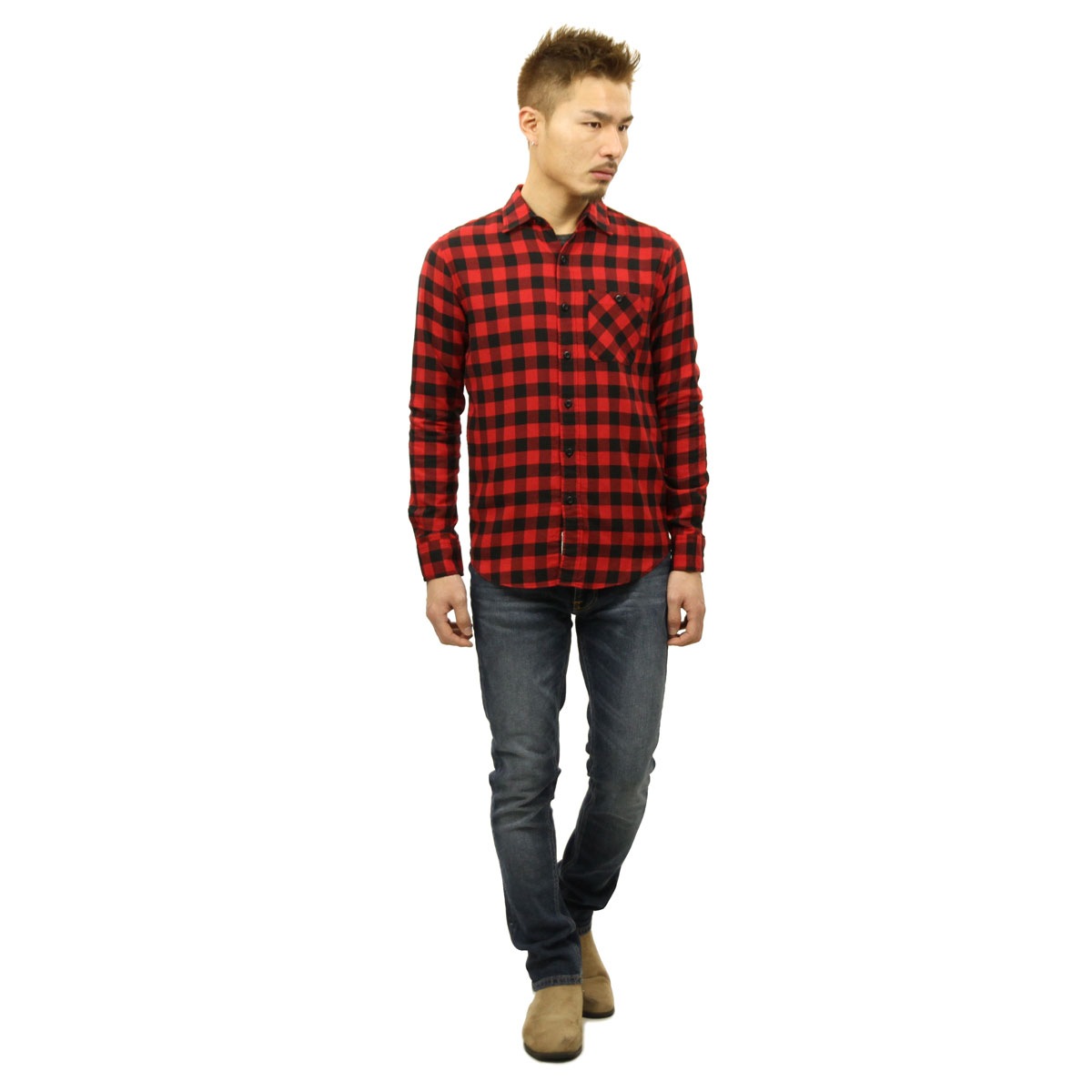 ����ꥫ�󥤡����� ����� ��� ������ AMERICAN EAGLE Ĺµ����� �ܥ�������󥷥��  AEO CLASSIC PLAID SHIRT 2153-9833-600 A04B B1C C1D D6E E11F
