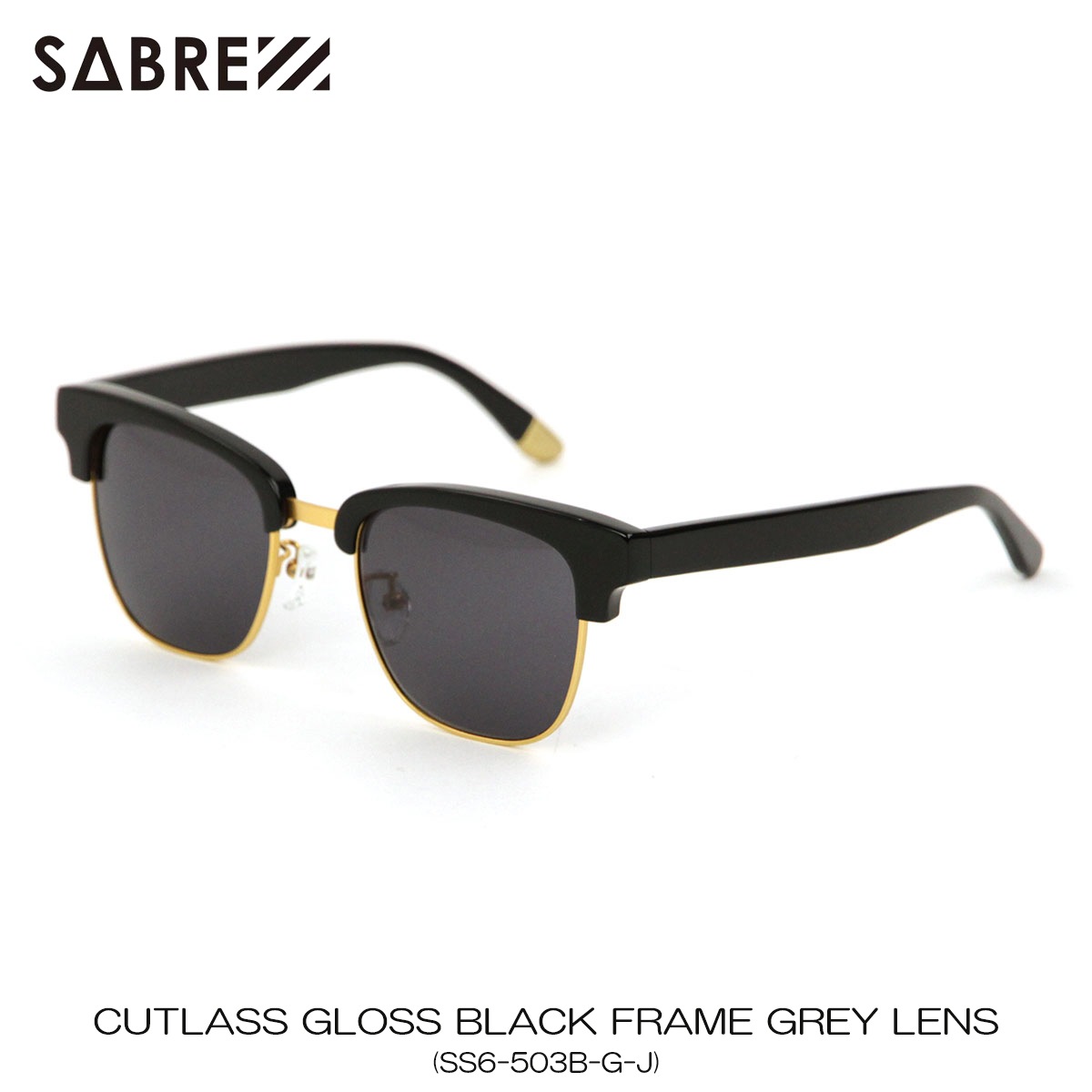 С SABRE Ź 󥰥饹 ᤬ CUTLASS GLOSS BLACK FRAME GREY LENS SUNGLASS SS6-503B-G-J A55B B3C C3D D1E E13F