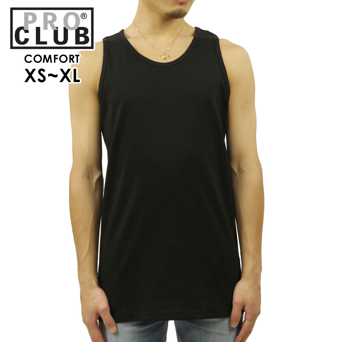 �ץ������ ���󥯥ȥå� ��� ������ PROCLUB ���󥯥ȥå� COMFORT COTTON TANK TOP BLACK #132  �礭�������� AB6B B1C C1D D3E E13F