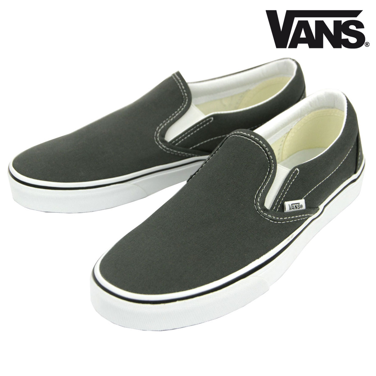 �Х� ��� ���ˡ����� ��������Ź VANS ����åݥ� �� VANS CLASSIC SLIP-ON CHARCOAL VN000EYECHR
