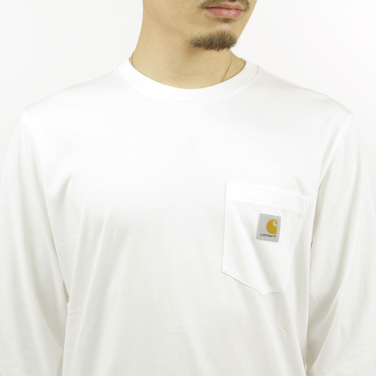 �����ϡ��� ��� ĹµT����� ������ CARHARTT WIP ���롼�ͥå� ���� �ݥ�T ����T LONG SLEEVE POCKET T-SHIRT WHITE I030437 02XX AB0B B1C C1D D2E E01F