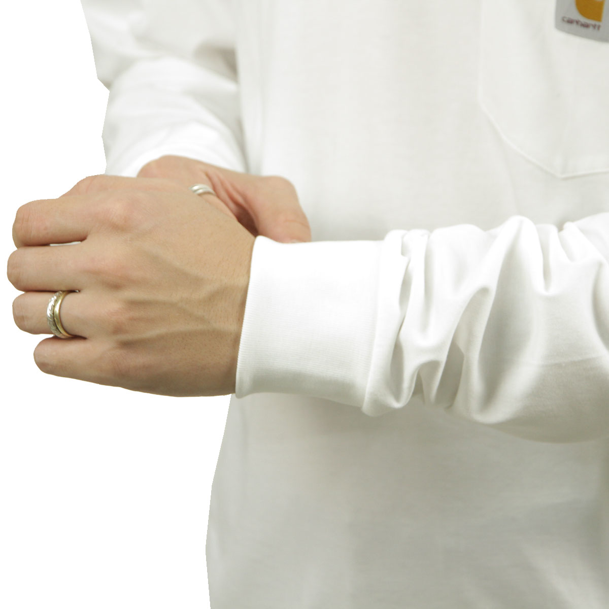 �����ϡ��� ��� ĹµT����� ������ CARHARTT WIP ���롼�ͥå� ���� �ݥ�T ����T LONG SLEEVE POCKET T-SHIRT WHITE I030437 02XX AB0B B1C C1D D2E E01F