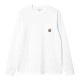�����ϡ��� ��� ĹµT����� ������ CARHARTT WIP ���롼�ͥå� ���� �ݥ�T ����T LONG SLEEVE POCKET T-SHIRT WHITE I030437 02XX AB0B B1C C1D D2E E01F