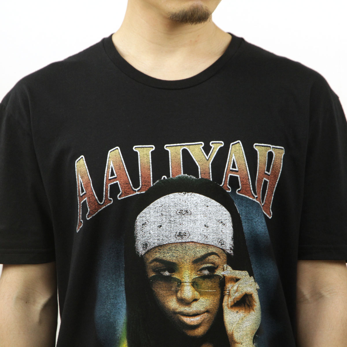 �ߥ塼���å��ƥ� ��� �Х��T����� ������ MUSIC TEE Ⱦµ ���å�T����� ���꡼�� AALIYAH TRIPPY MUSIC ROCK TEE BLACK