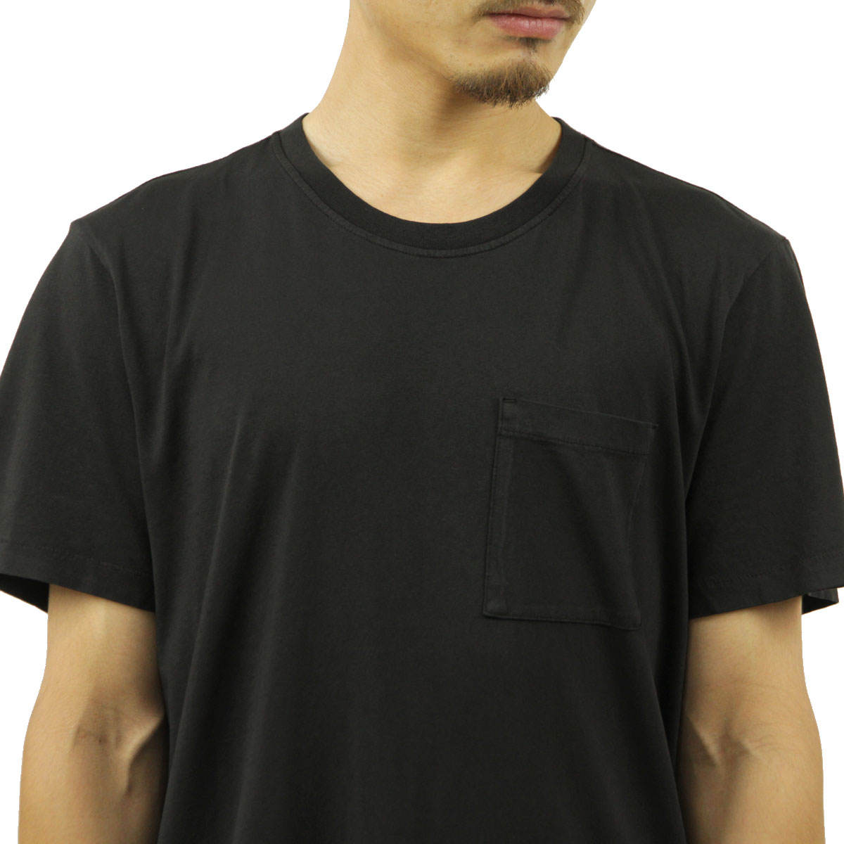 ̡ǥ ݥT  Ź Nudie Jeans ȾµT ̵ ݥåT ROY CREW NECK ONE POCKET TEE BLACK B01 131687 A62B B1C C1D D1E E13F