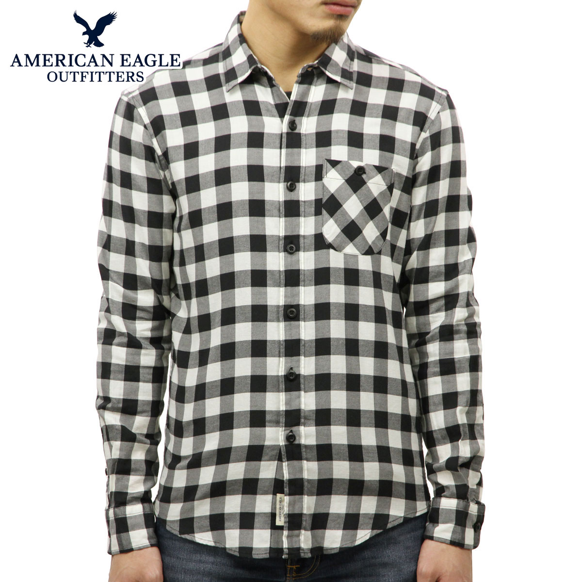����ꥫ�󥤡����� ����� ��� ������ AMERICAN EAGLE Ĺµ����� �ܥ�������󥷥��  AEO CLASSIC PLAID SHIRT 2153-9833-001 A04B B1C C1D D6E E13F