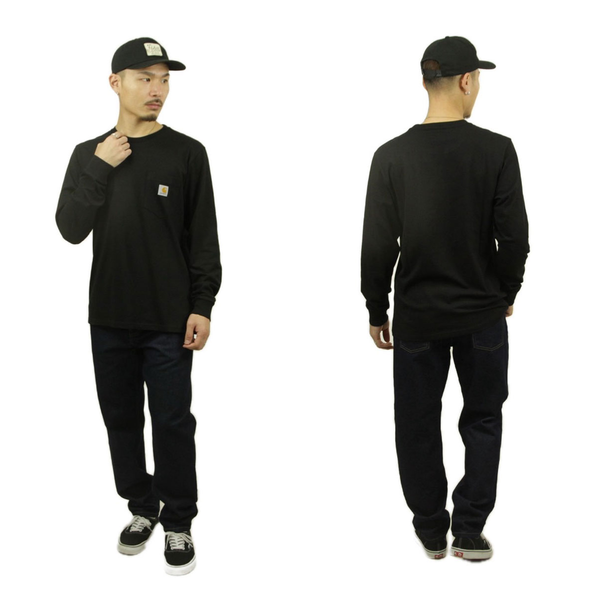 �����ϡ��� ��� ĹµT����� ������ CARHARTT WIP ���롼�ͥå� ���� �ݥ�T ����T LONG SLEEVE POCKET T-SHIRT BLACK I030437 89XX AB0B B1C C1D D2E E13F