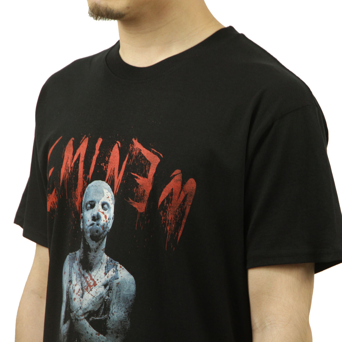 �ߥ塼���å��ƥ� ��� �Х��T����� ������ MUSIC TEE Ⱦµ ���å�T����� ���ߥͥ� EMINEM BLOODY MUSIC ROCK TEE BLACK AB5B B1C C1D D1E E13F