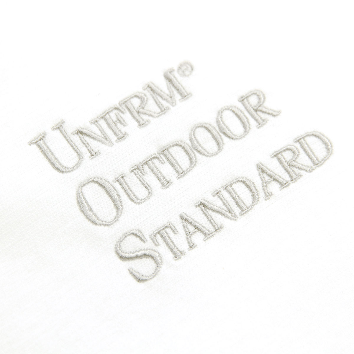 ��˥ե����� �����ȥɥ� ����������� ��� ȾµT����� ��������Ź UNFRM OUTDOOR STANDARD ���롼�ͥå� ���� UOS EMBROIDERY PONTE RIB 1/2 PULLOVER SHIRT MADE IN JAPAN SS-8410-WT3 WHITE