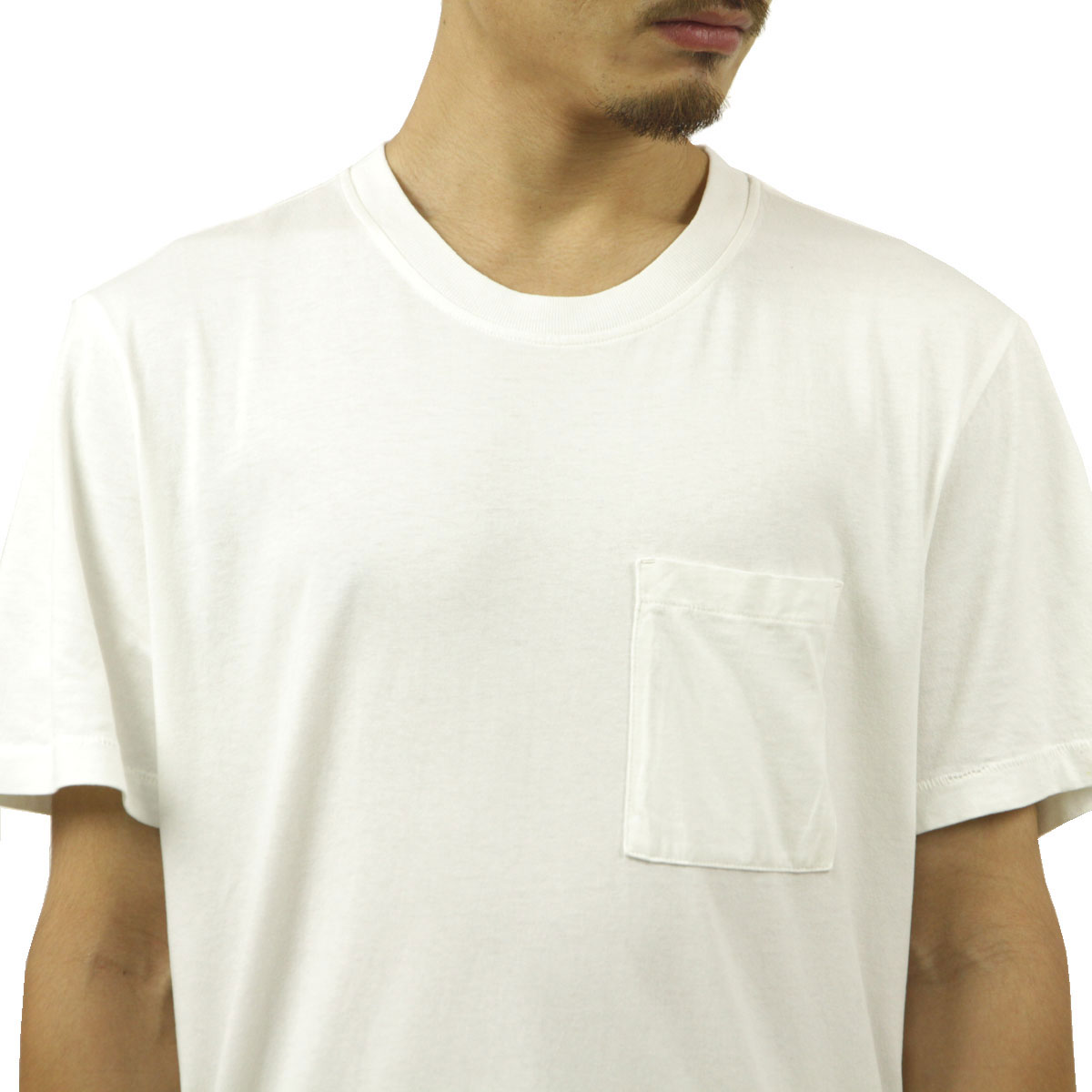 ̡ǥ ݥT  Ź Nudie Jeans ȾµT ̵ ݥåT ROY CREW NECK ONE POCKET TEE OFF-WHITE W01 131687  A62B B1C C1D D1E E01F