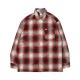 ȥå Ĺµ   CALTOP ACRYLIC OMBRE CHECK LONG SLEEVE SHIRTS Ĺµ ȥå å եͥ륷 ͥ륷 ֥ ɥ 2000LS RED / WHITE AC3B B1C C1D D6E E11F