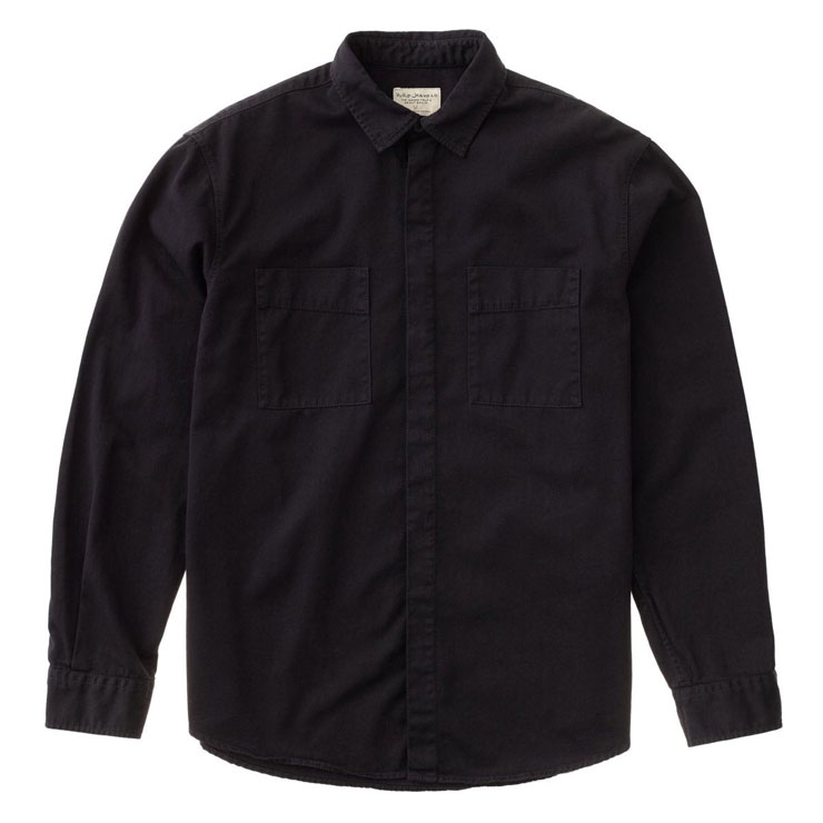 ̡ǥ   Ź Nudie Jeans Ĺµ  CALLE SHIRT BLACK B01 140476 A62B B1C C1D D6E E13F