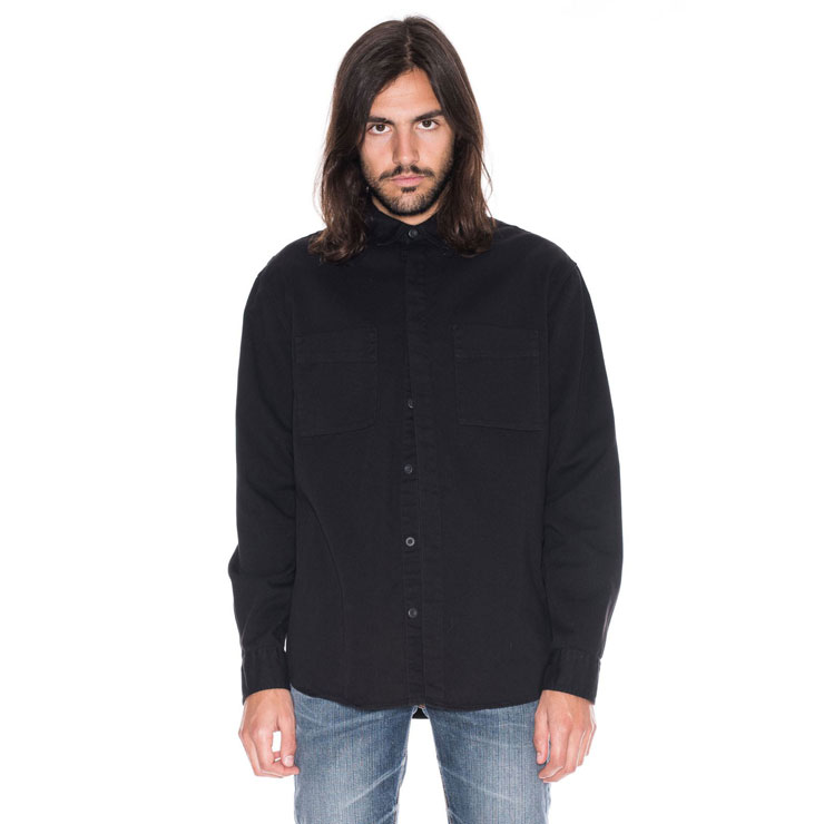 ̡ǥ   Ź Nudie Jeans Ĺµ  CALLE SHIRT BLACK B01 140476 A62B B1C C1D D6E E13F