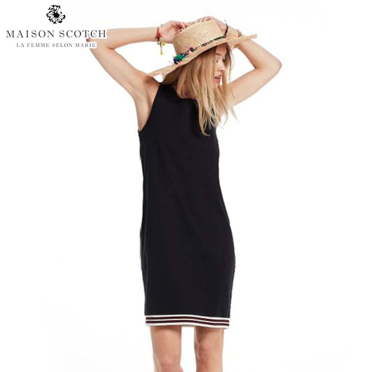 メゾンスコッチ MAISON SCOTCH 正規販売店 レディース ワンピース RAW EDGE DETAILS SWEAT DRESS 137423 2 NIGHT D00S15 クリスマス プレゼント ラッピング メゾンスコッチ MAISON SCOTCH 正規販売店 レディース ワンピース RAW