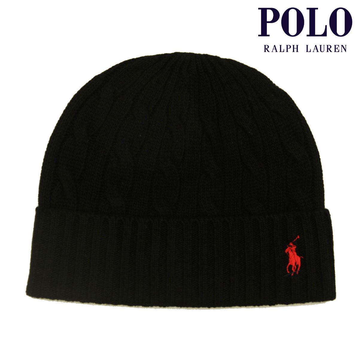 �ݥ� ���ե������ ��� ��ǥ����� �˥åȥ���å� ������ POLO RALPH LAUREN �����֥�˥å� �˥å�˹ �ӡ��ˡ� CLASSIC CABLE BEANIE PC0792 001 BLACK
