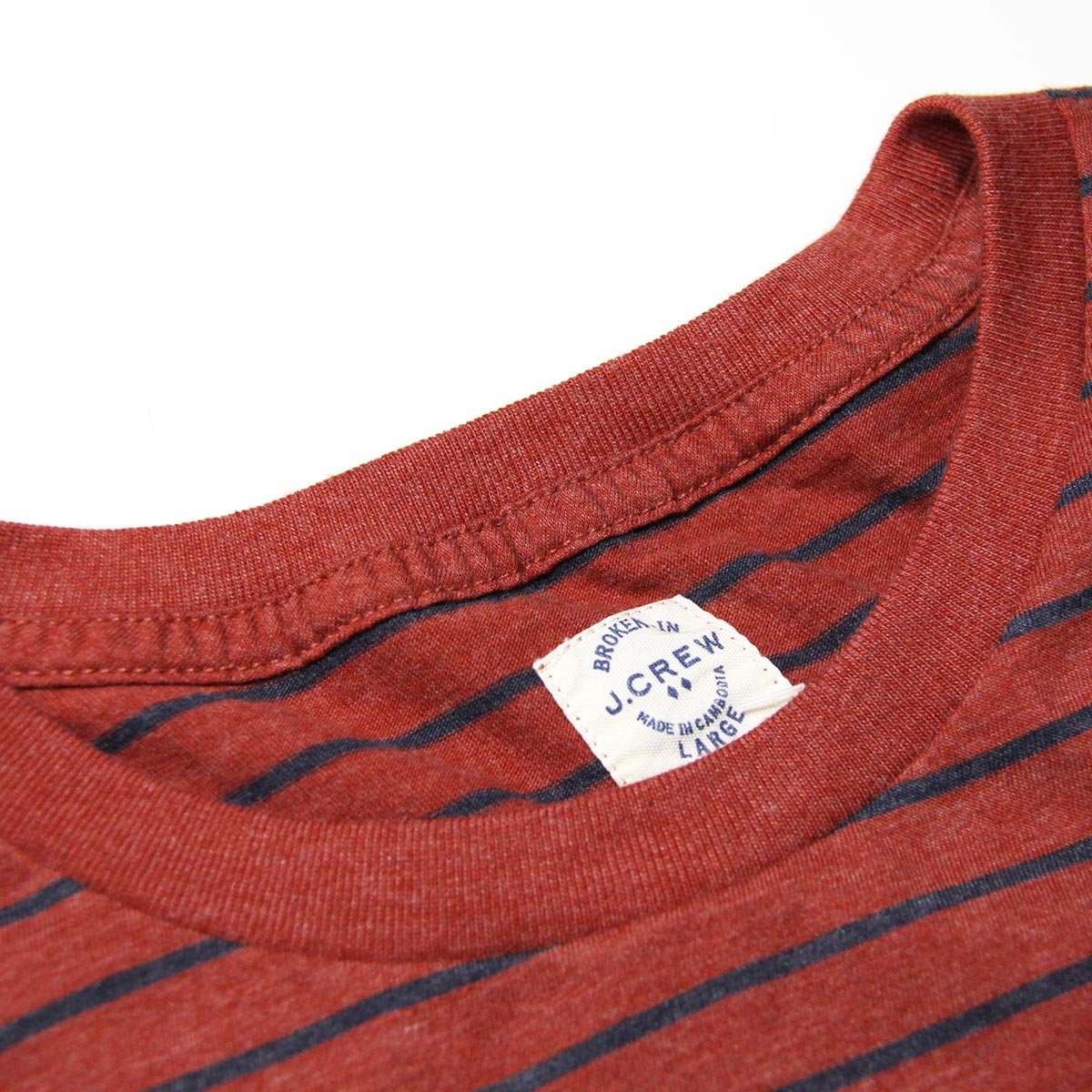 ���������롼 T����� ������ J.CREW ȾµT�����  HEATHERED POCKET TEE IN STRIPE ORANGE A38B B1C C1D D1E E10F