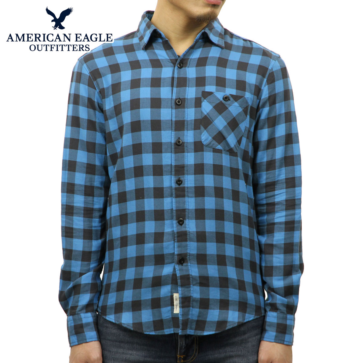 ����ꥫ�󥤡����� ����� ��� ������ AMERICAN EAGLE Ĺµ����� �ܥ�������󥷥��  AEO CLASSIC PLAID SHIRT 2153-9833-395 A04B B1C C1D D6E E07F