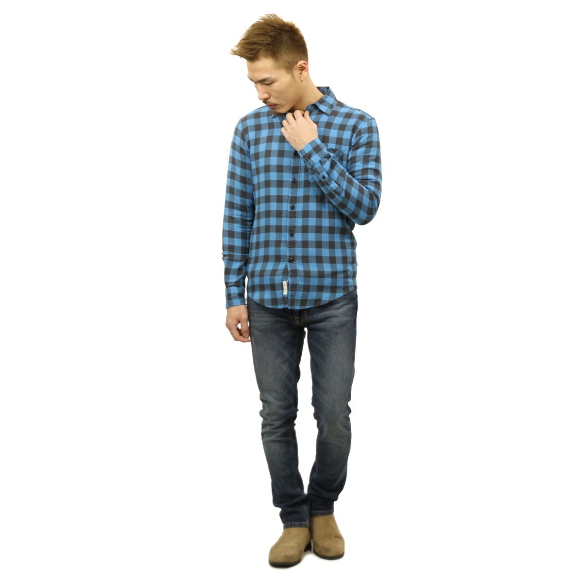 ����ꥫ�󥤡����� ����� ��� ������ AMERICAN EAGLE Ĺµ����� �ܥ�������󥷥��  AEO CLASSIC PLAID SHIRT 2153-9833-395 A04B B1C C1D D6E E07F