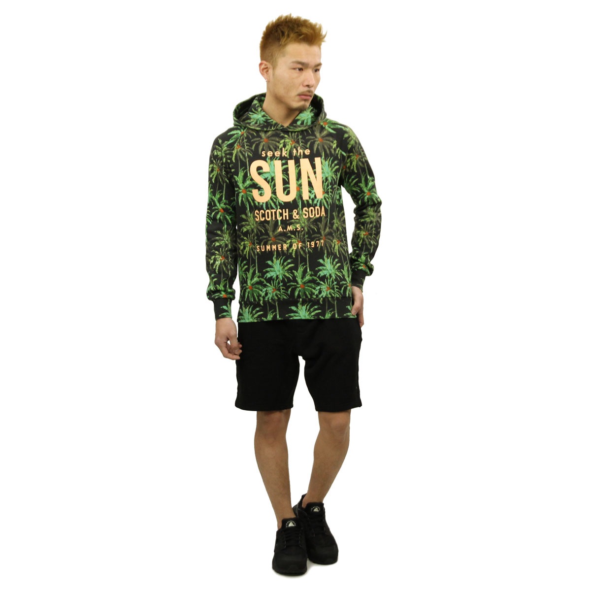 �����å�����ɥ����� �ѡ����� ��� ��������Ź SCOTCH��SODA �ץ륪���С��ѡ�����  HOODIE WITH PALM TREE ALL-OVER PRINT 142589 0217 53829 COMBO A A39B B1C C1D D5E E13F