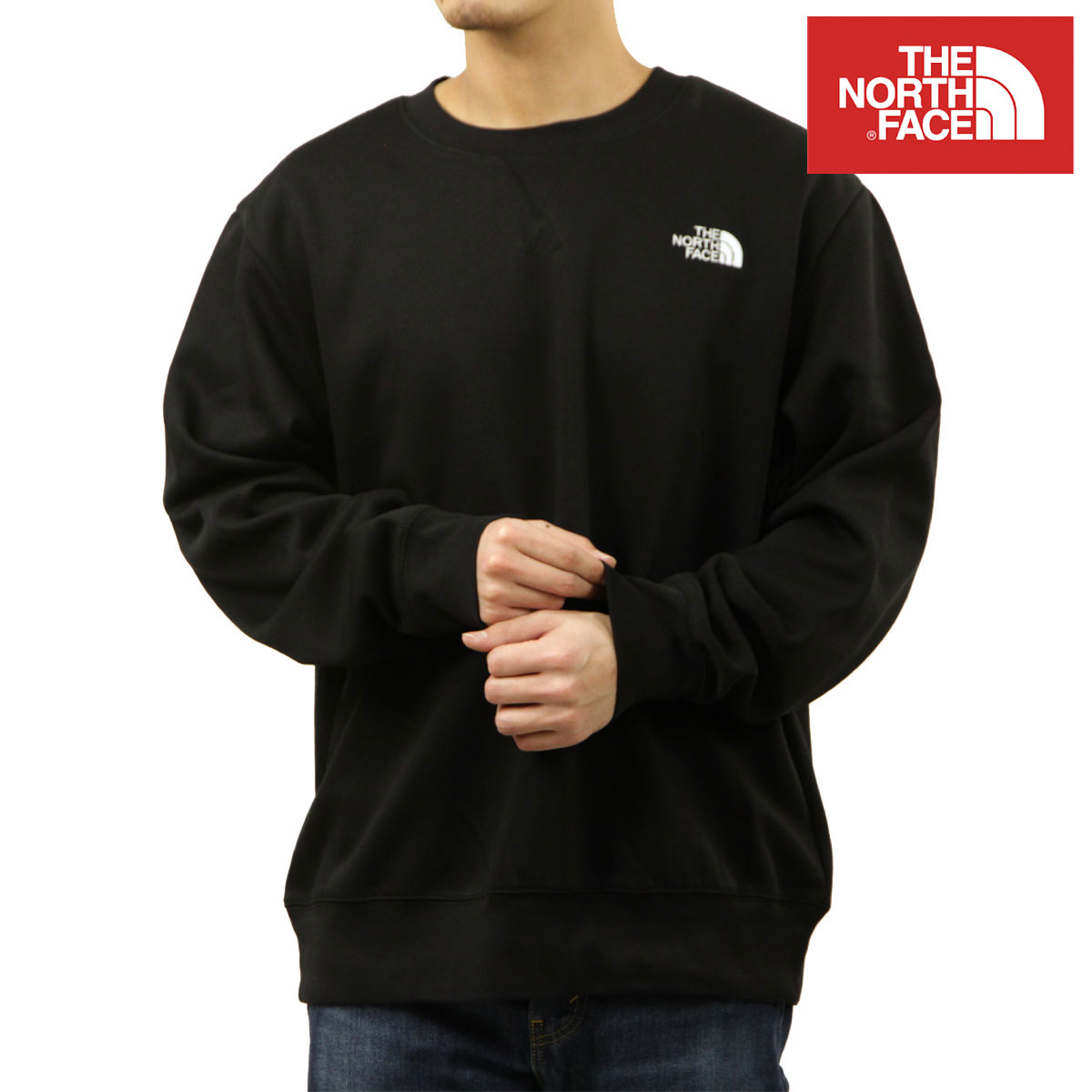 �Ρ����ե����� ��� �������å� ������ THE NORTH FACE ���롼�ͥå� ���� �ȥ졼�ʡ� �������� M ESSENTIAL RELAXED CREWNECK SWEATSHIRT TNF BLACK NF0A89ET JK3