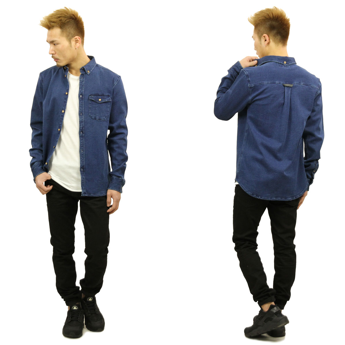ʥå   Ź ANERKJENDT Ĺµ  FREDDI SHIRT 9515009 Dark Blue Denim A81B B1C C1D D6E E07F