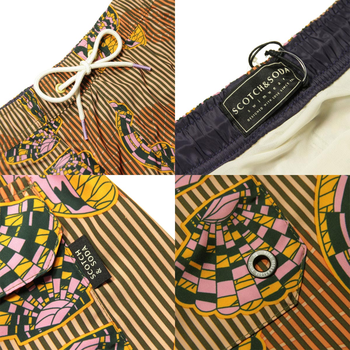 �����å�����ɥ����� ���� ��� ��������Ź SCOTCH��SODA ������ѥ�� RECYCLED POLYESTER ALL-OVER PRINTED SWIM SHORT PANTS 160600 0217 COMBO A A39B B1C C2D D7E E11F