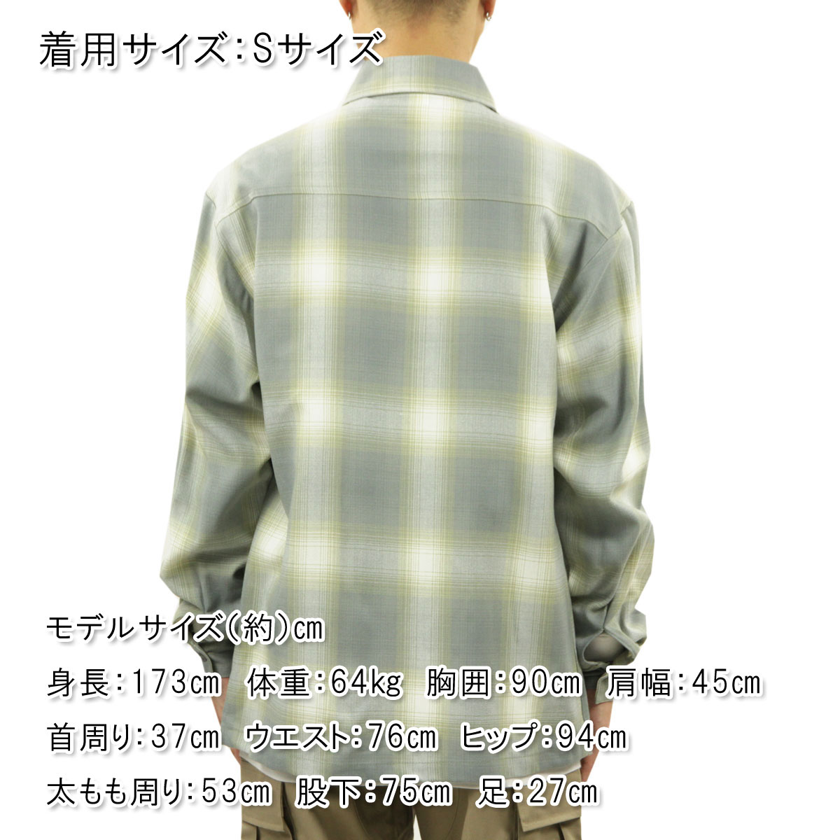 ȥå Ĺµ   CALTOP ACRYLIC OMBRE CHECK LONG SLEEVE SHIRTS Ĺµ ȥå å եͥ륷 ͥ륷 ֥ ɥ 2000LS NEW GREY AC3B B1C C1D D6E E02F