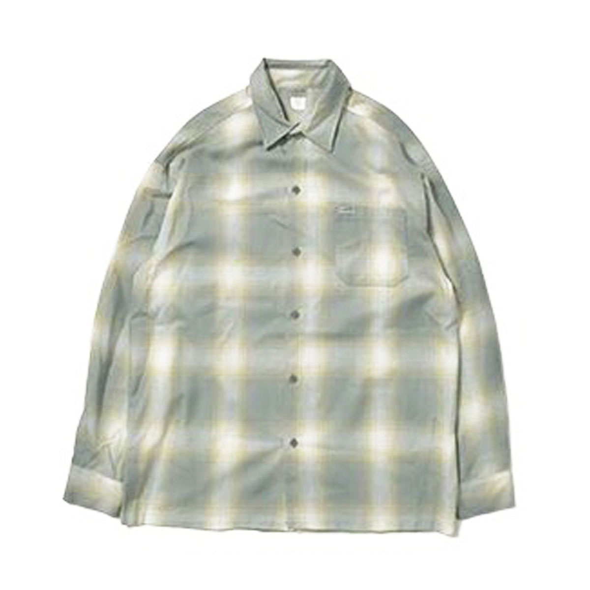 ȥå Ĺµ   CALTOP ACRYLIC OMBRE CHECK LONG SLEEVE SHIRTS Ĺµ ȥå å եͥ륷 ͥ륷 ֥ ɥ 2000LS NEW GREY AC3B B1C C1D D6E E02F