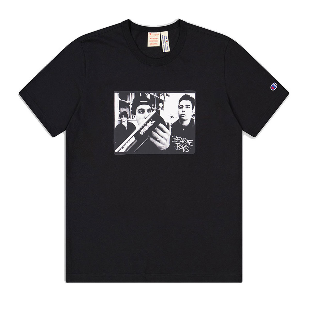 �����ԥ��� ��� ȾµT����� ������ CHAMPION �ӡ����ƥ����ܡ����� �Х��T����� CHAMPION X BEASTIE BOYS ATHLETIC JERSEY COMBED "BEASTIE BOYS" CREWNECK T-SHIRT 219282 KK001 NBK BLACK