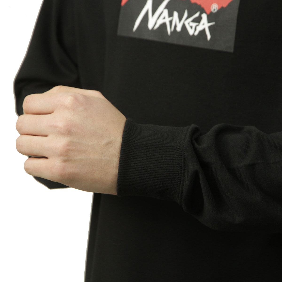 �ʥ� ��� ĹµT����� ��������Ź NANGA ���롼�ͥå� ���� ����T ECO HYBRID BOX LOGO LONG SLEEVE TEE NW2431-1E150 BLK BLACK A16B B1C C1D D2E E13F