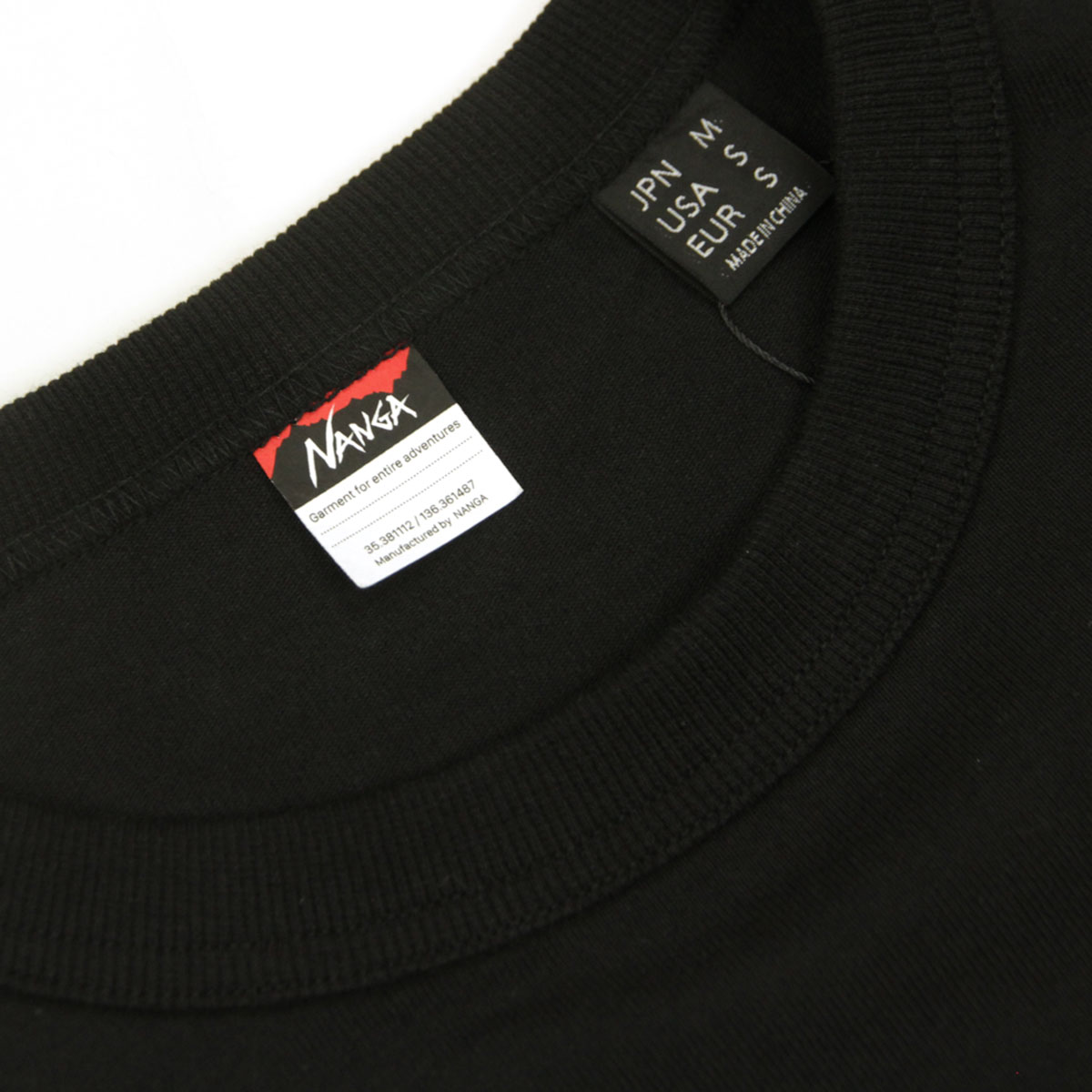 �ʥ� ��� ĹµT����� ��������Ź NANGA ���롼�ͥå� ���� ����T ECO HYBRID BOX LOGO LONG SLEEVE TEE NW2431-1E150 BLK BLACK A16B B1C C1D D2E E13F