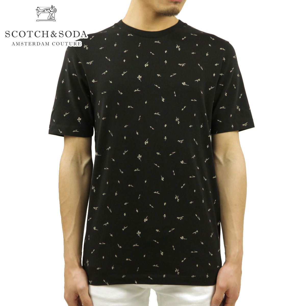 �����å�����ɥ����� T����� ��� ��������Ź SCOTCH��SODA ���롼�ͥå�ȾµT����� CLASSIC COTTON-ELASTANE CREWNECK T-SHIRT 160847 0217 34406 90 COMBO A A39B B1C C1D D1E E13F