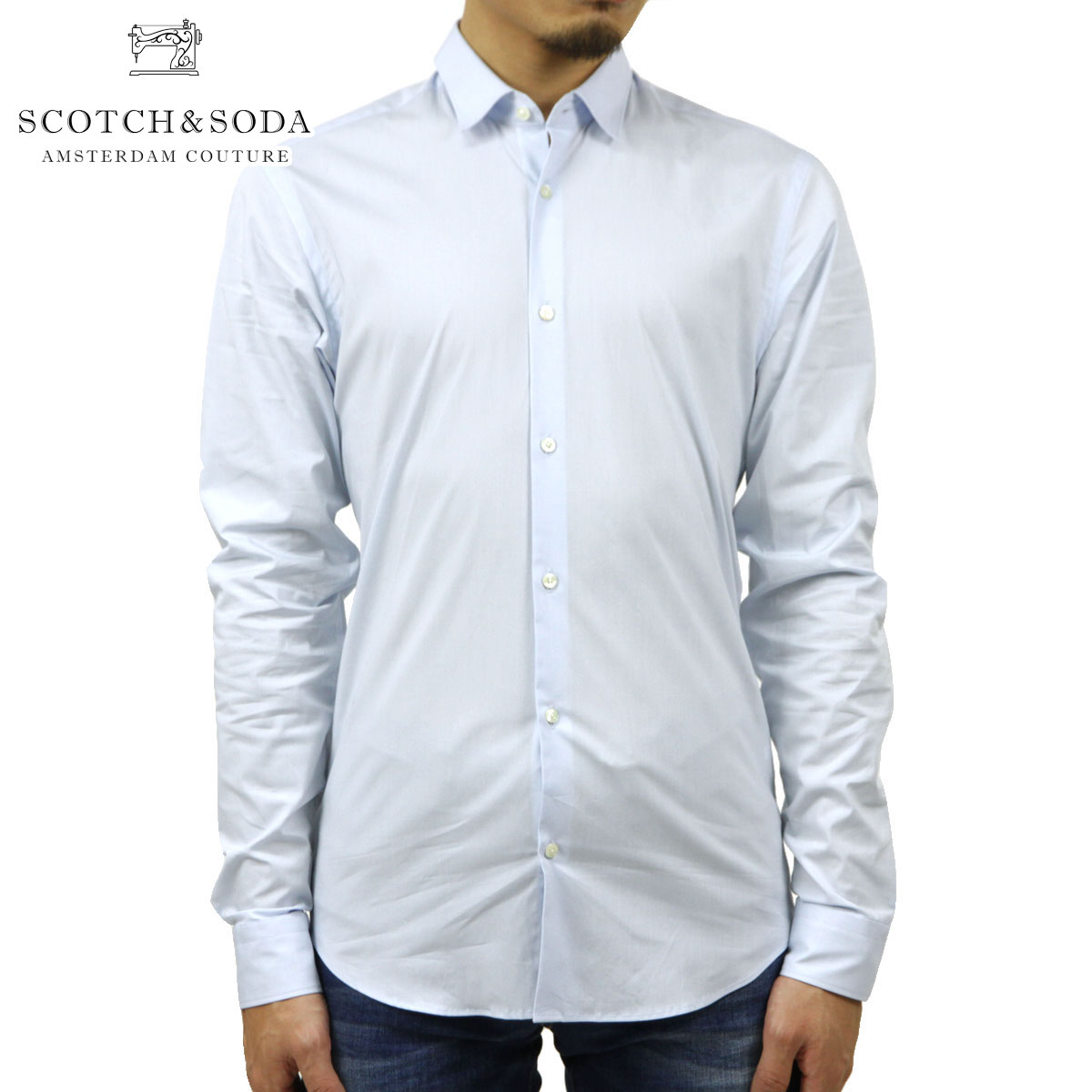 �����å�����ɥ����� ����� ��� ��������Ź SCOTCH��SODA �磻����� BASIC NOS CLASSIC LONGSLEEVE SHIRT IN CRISPY 132837 50 BLUE A39B B1C C1D D6E E07F