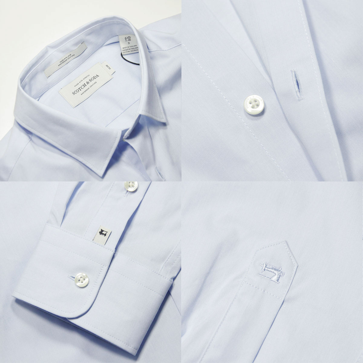 �����å�����ɥ����� ����� ��� ��������Ź SCOTCH��SODA �磻����� BASIC NOS CLASSIC LONGSLEEVE SHIRT IN CRISPY 132837 50 BLUE A39B B1C C1D D6E E07F