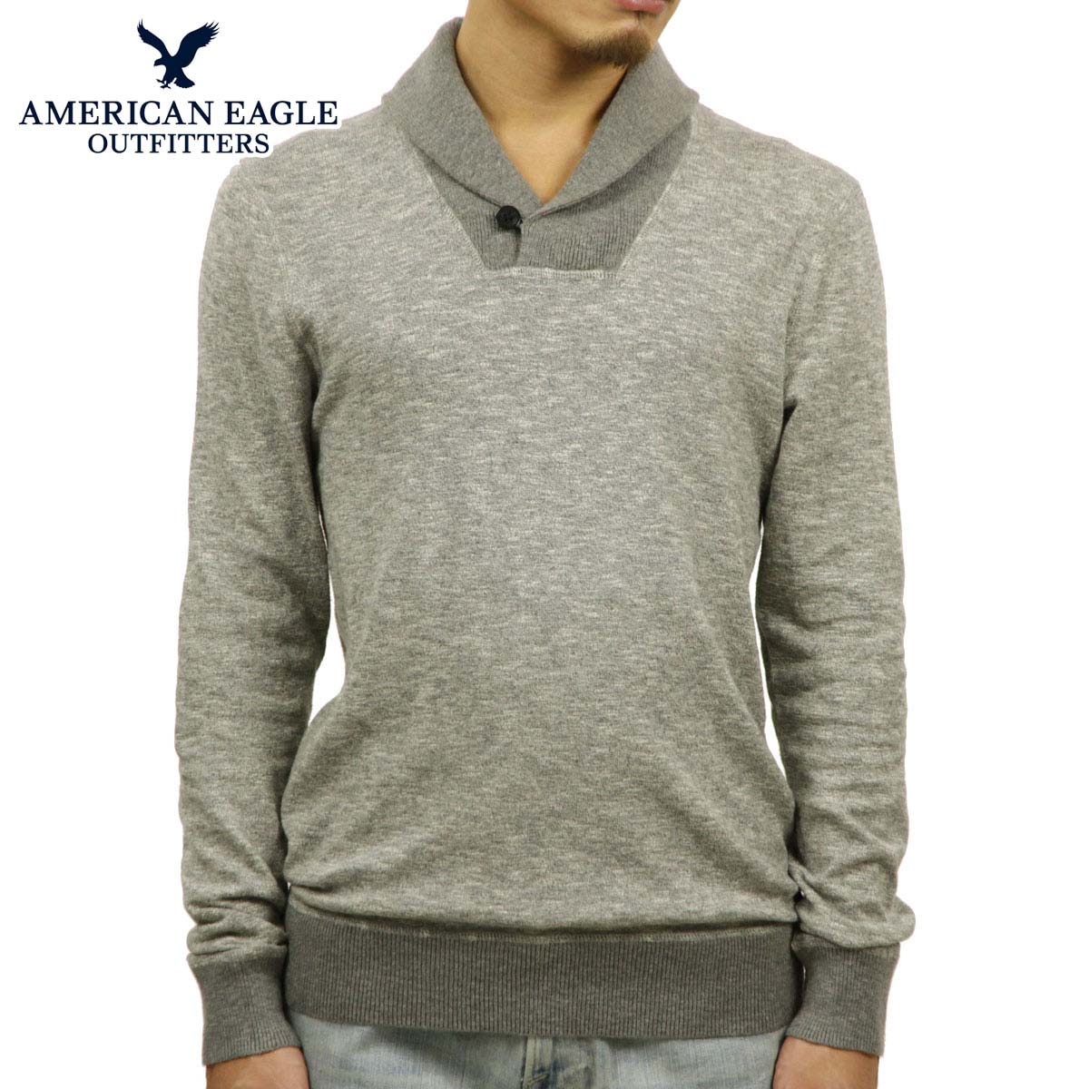 ����ꥫ�󥤡����� AMERICAN EAGLE ������ ��� ���硼�륹�����å� AE SHAWL SWEATER 1149-9762 GREY A04B B1C C1D D5E E02F