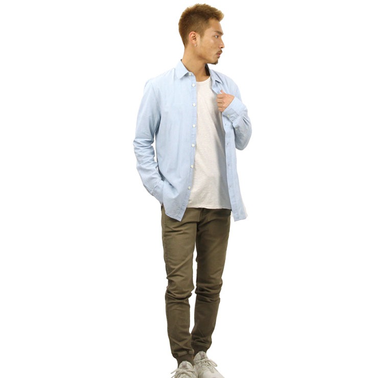 �̡��ǥ��������� ����� ��� ��������Ź Nudie Jeans Ĺµ�����  STANLEY SHIRT DENIM B26 140471 A62B B1C C1D D6E E07F