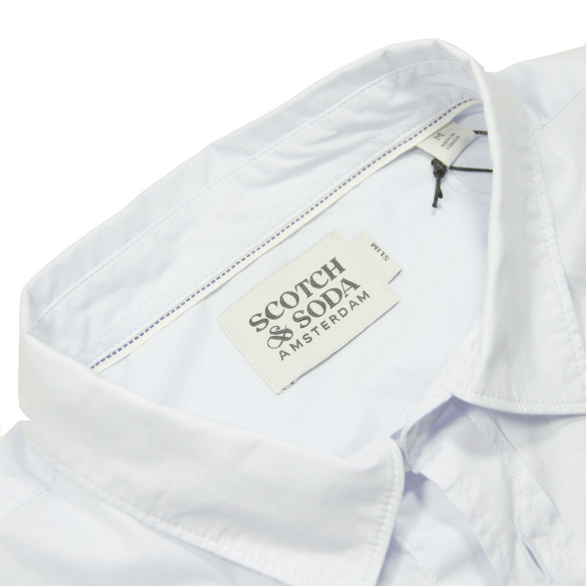 �����å�����ɥ����� ��� Ĺµ����� ��������Ź SCOTCH��SODA �磻����� �ɥ쥹����� BASIC ORGANIC COTTON ELASTANE SLIM FIT SHIRTS 165316 0765 51451 60 BLUE A39B B1C C1D D6E E07F