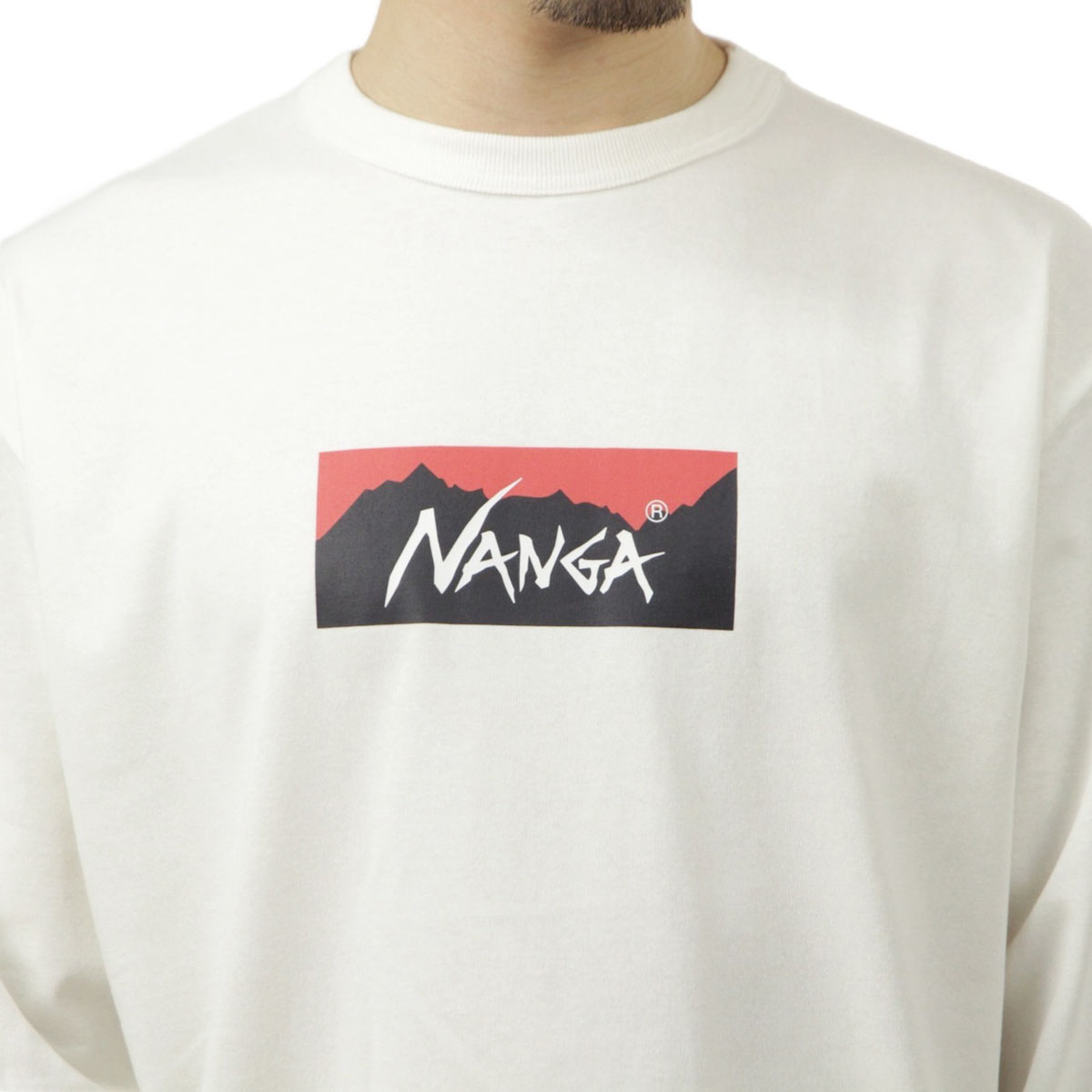�ʥ� ��� ȾµT����� ��������Ź NANGA ���롼�ͥå� ���� ECO HYBRID BOX LOGO LOOSE FIT TEE N2500-1M025Z WHT WHITE