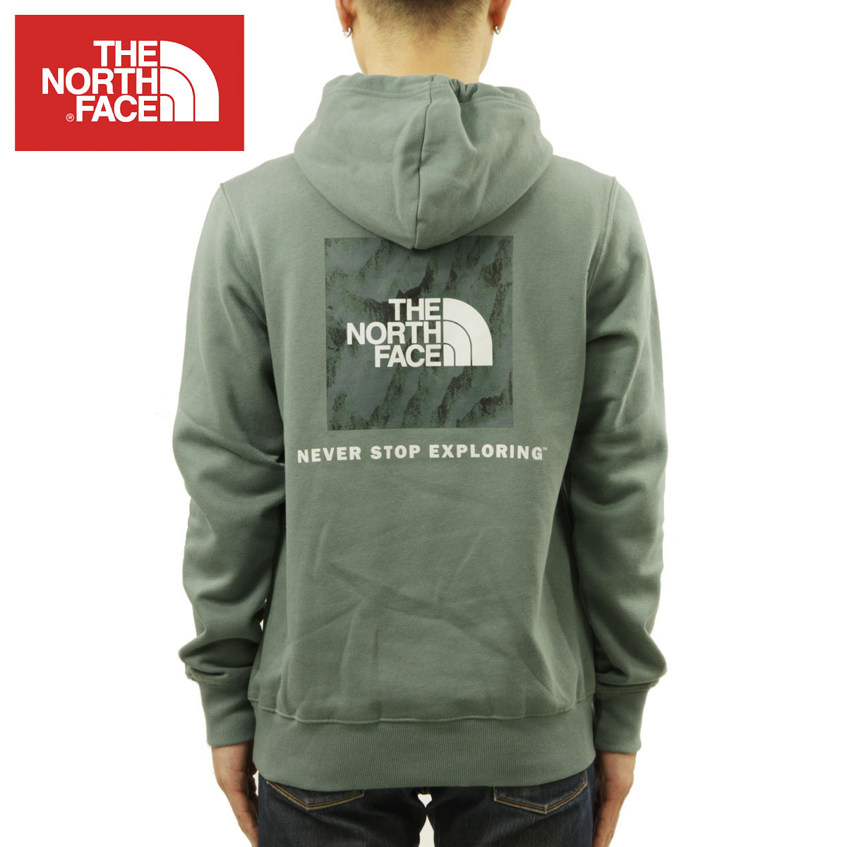Ρե ѡ   THE NORTH FACE ץ륪Сѡ  BOX NSE PULLOVER HOODIE NF0A4761 HBS BALSAM GREEN A14B B1C C1D D5E E08F