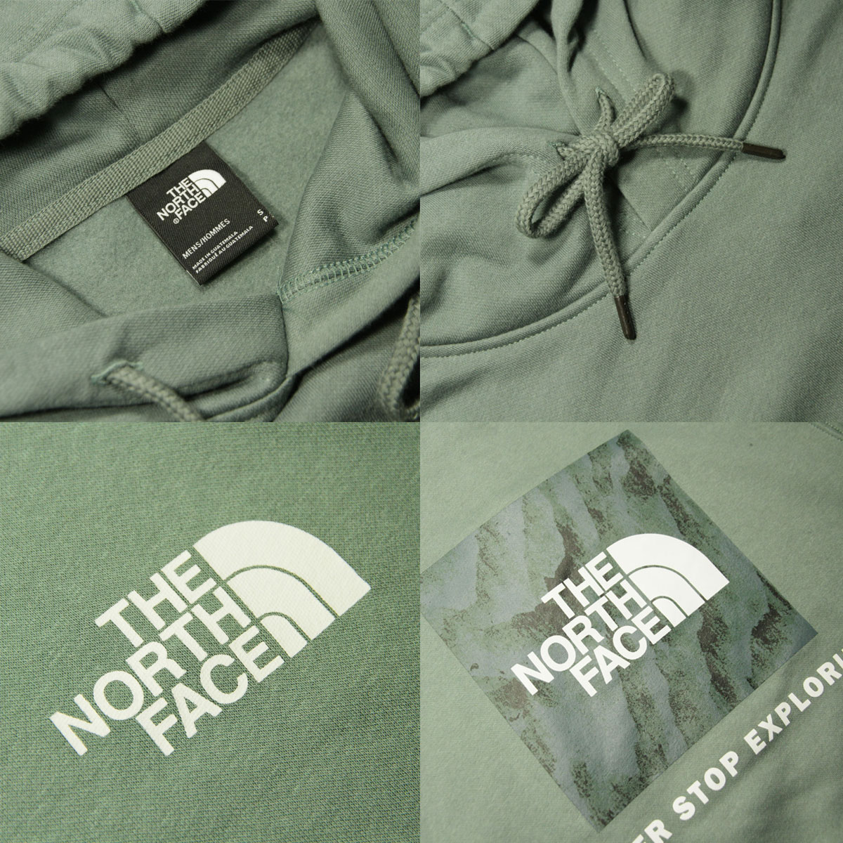 Ρե ѡ   THE NORTH FACE ץ륪Сѡ  BOX NSE PULLOVER HOODIE NF0A4761 HBS BALSAM GREEN A14B B1C C1D D5E E08F